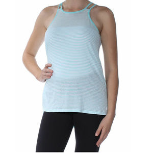Tommy Hilfiger Sport Aqua Striped Hi-Lo Tank Top S